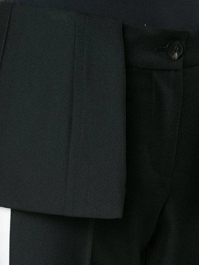 Shop Vera Wang Cropped Peplum Trousers - Black