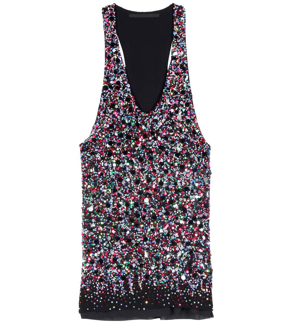 sequin top multicolor