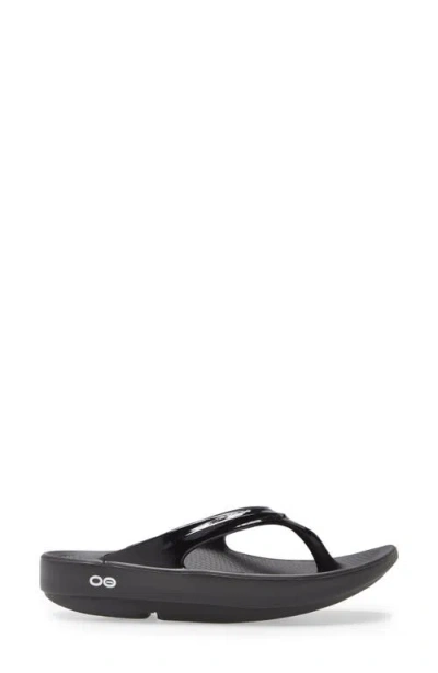 Oofos Oolala Flip Flop In Black