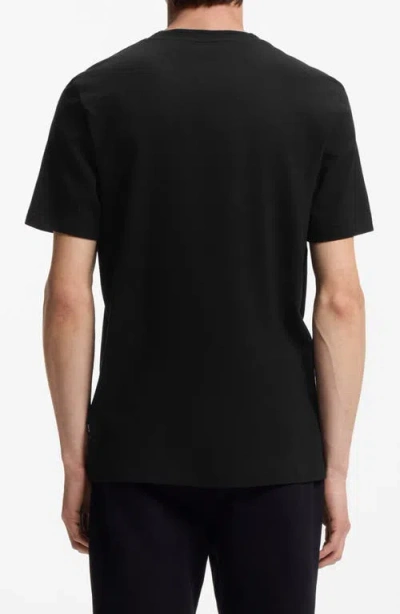 Hugo Boss Boss Thompson Solid Cotton T-shirt In Black