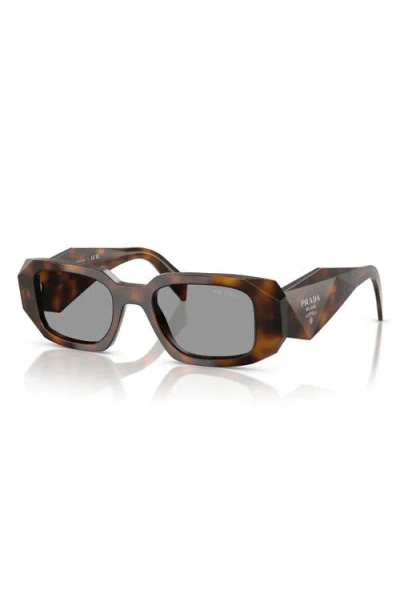 Prada 51mm Rectangular Sunglasses In Tortoise/grey