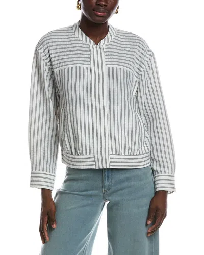 Vince Camuto Snap Front Bomber Jacket In Multi