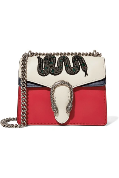 Gucci Dionysus Bag Blu And Red Leather Shoulder Bag For Sale at