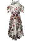 ETRO cold shoulder dress,DRYCLEANONLY