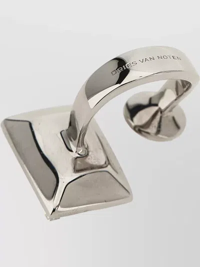 Dries Van Noten Open Crystal Ring Adjustable Two Stone Design