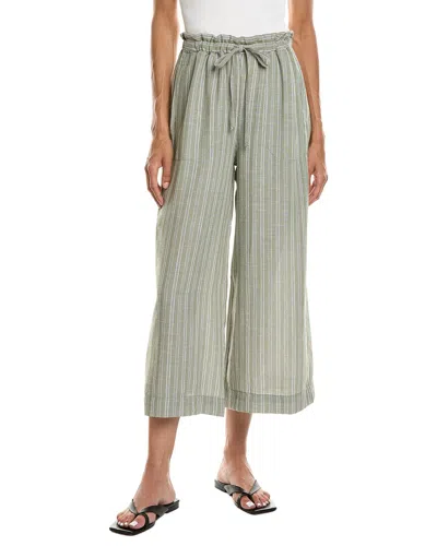 Max Studio Drawstring Cropped Pant In Green
