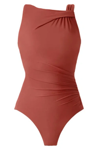 Miraclesuit Women's Rock Solid Avra Underwire One-piece Swimsuit In Brown