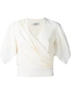 Lanvin Top Flutter Ss Wrap Bttn Clo