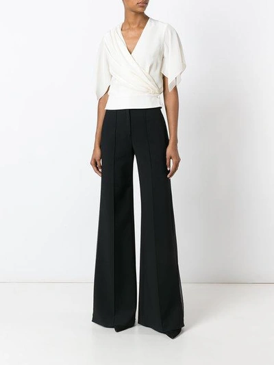 Lanvin Top Flutter Ss Wrap Bttn Clo