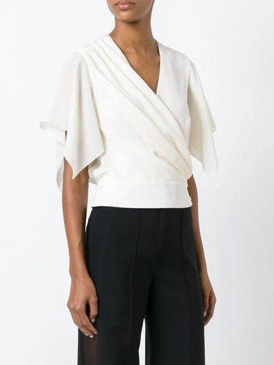 Lanvin Top Flutter Ss Wrap Bttn Clo