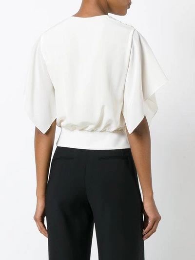 Lanvin Top Flutter Ss Wrap Bttn Clo