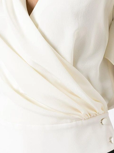 Lanvin Top Flutter Ss Wrap Bttn Clo