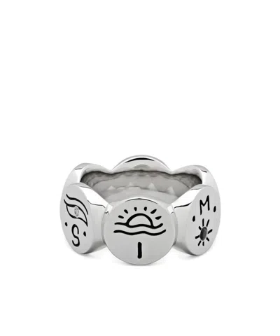 Tom Wood Patterned Rings In Metallic