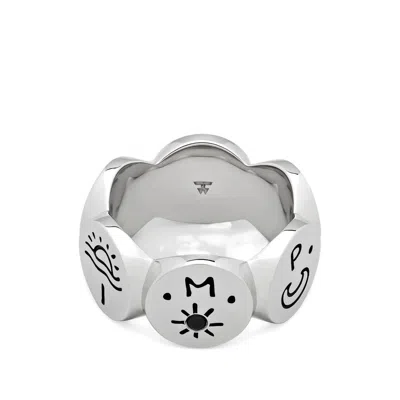 Tom Wood Patterned Rings In Metallic