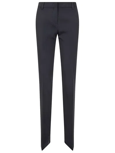 Ermanno Scervino Tailored Bootcut Trousers With Flared Hem And Refined Finish In Blue