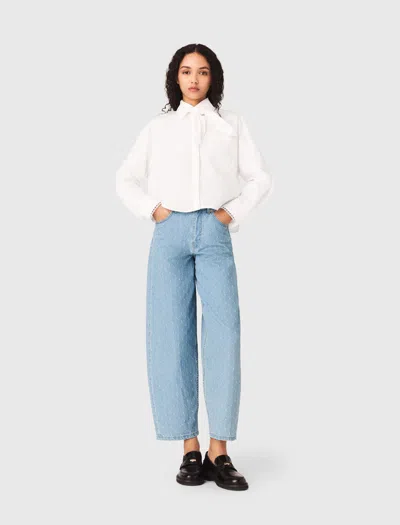 Maje Textured Balloon Jeans In Multi