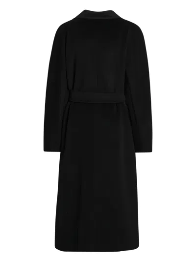 Max Mara Double-breasted Coat In Black