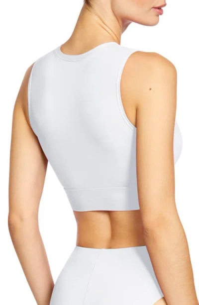Robin Piccone Ava Tie Front Bikini Top In White
