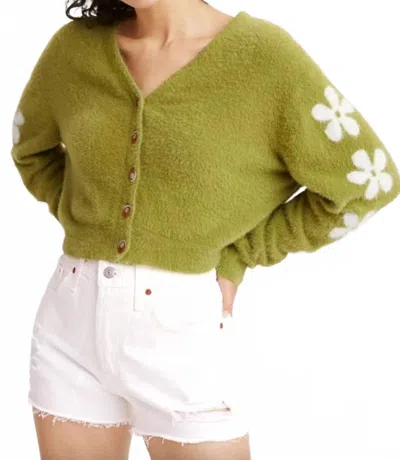 Levi's White Cotton Polyester Elastane Shorts In Green