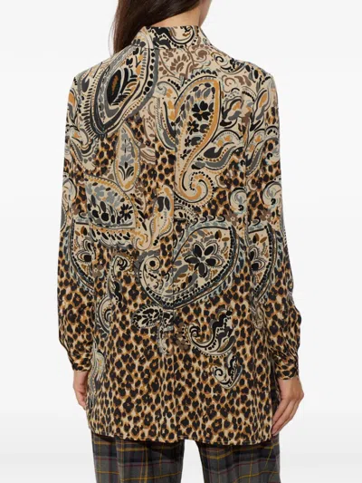 Etro Leopard-pattern Shirt In Brown