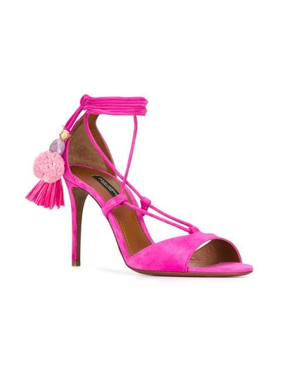 Shop Dolce & Gabbana Pom Pom Tassel Sandals
