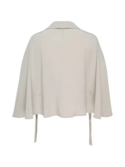 Y's Tailored Cape In Neutral
