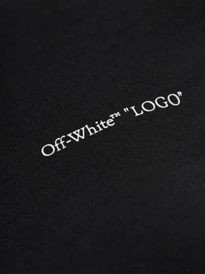 Off-white Logo-embroidered T-shirt In Black