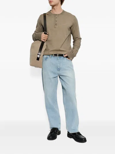 Rag & Bone Button-fastening T-shirt In Brown