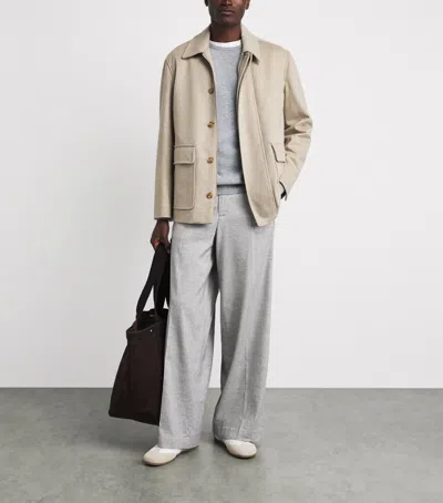 Lardini Virgin Wool Jacket In Beige