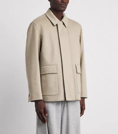 Lardini Virgin Wool Jacket In Beige