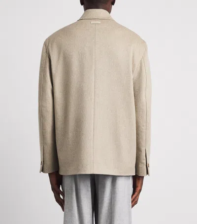 Lardini Virgin Wool Jacket In Beige