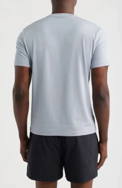 Zella Dynamic Stripe T-shirt In Blue