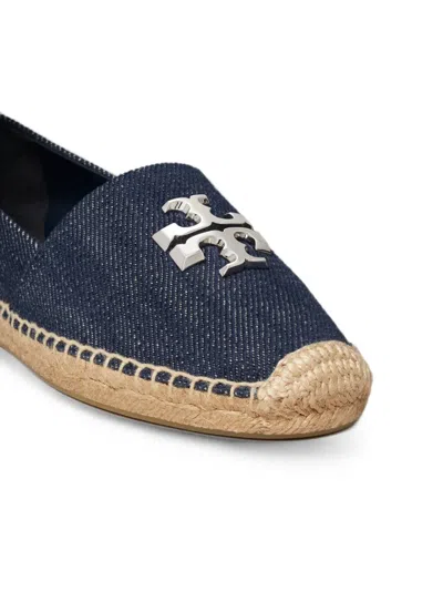 Tory Burch Eleanor Denim Medallion Espadrilles In Blue