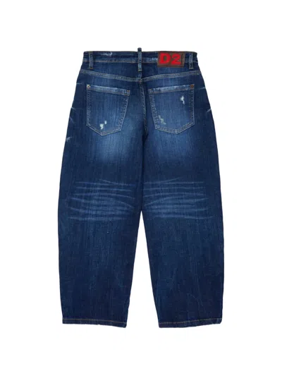 Dsquared2 Amelia Distressed Jeans In Blue