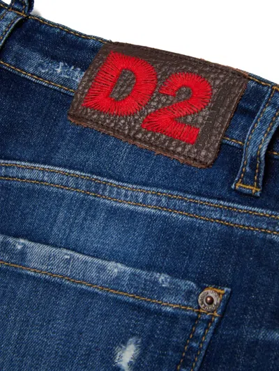 Dsquared2 Amelia Distressed Jeans In Blue