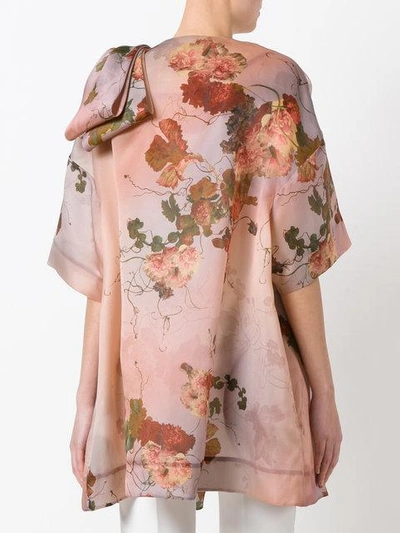 Shop Antonio Marras Floral Print Coat - Pink