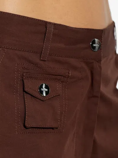 Ganni Multi-pocket Cargo Pants In Brown