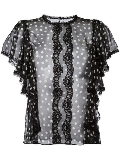 Shop Dolce & Gabbana Polka Dot Blouse