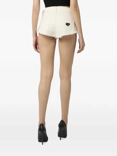Philipp Plein Hot Pants Basic Women In White