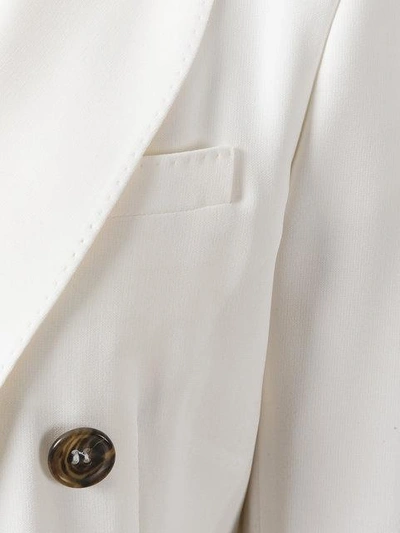 Alberto Biani Double Breasted Jacket In 11 Ecru