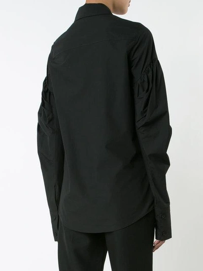 Shop Vera Wang Puff Sleeve Shirt - Black