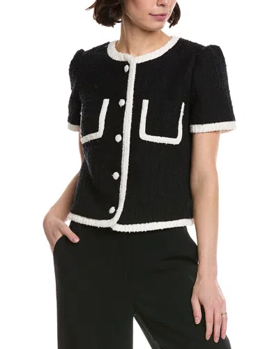 Cece Patch Pocket Contrast Binding Jacket In Multi