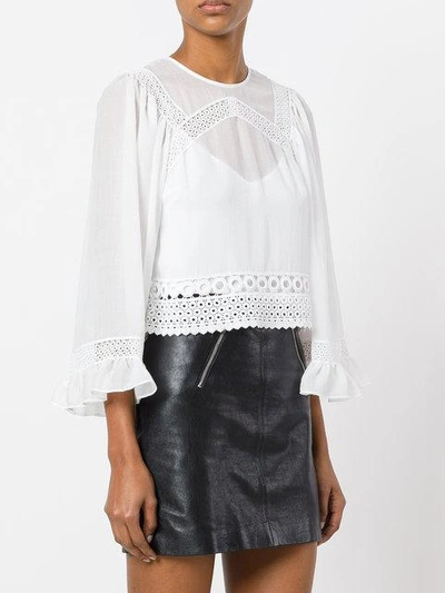 Mcq By Alexander Mcqueen Blouse With Lace Detail And Frill Cuffed ...
