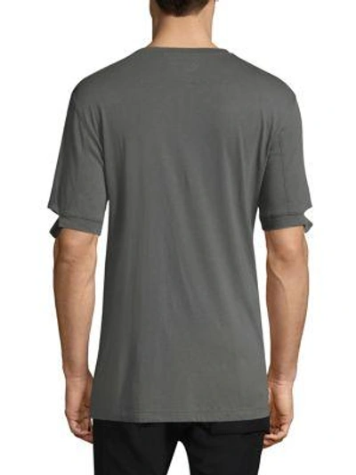 Shop Helmut Lang Solid Sleeve Cutout T-shirt In Black