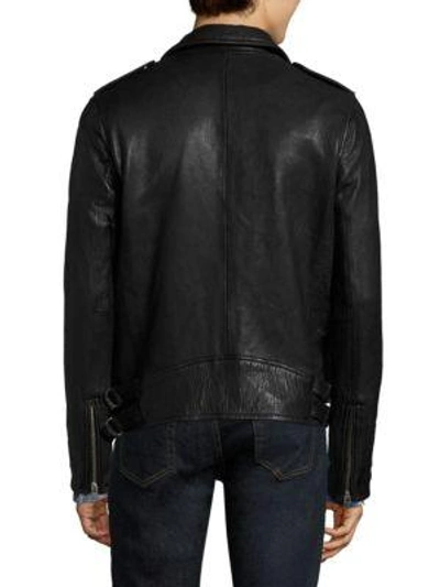 Shop Iro Zip Front Lambskin Leather Jacket In Black