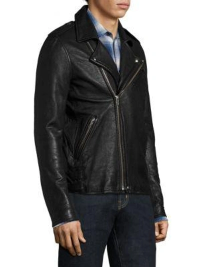 Shop Iro Zip Front Lambskin Leather Jacket In Black