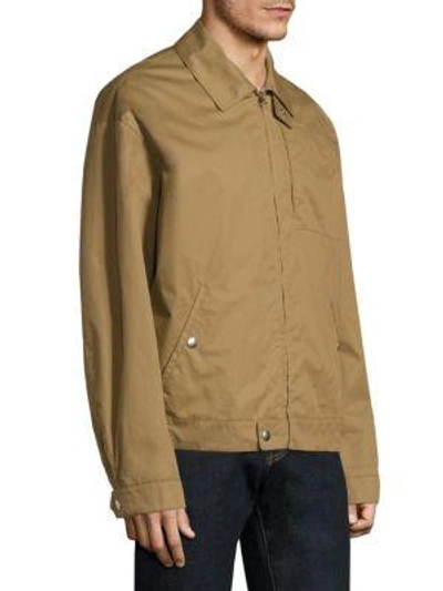 Shop Stella Mccartney Cotton Bomber Jacket In Brown