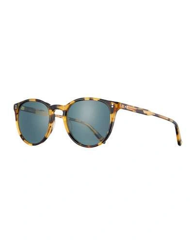 Garrett Leight Milwood Square Sunglasses, Brown Tortoise, Brown Pattern