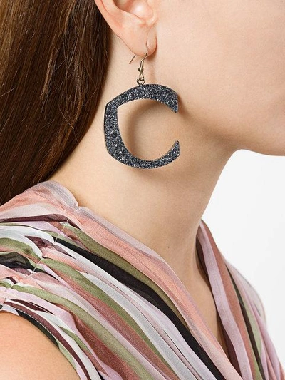 Shop Corto Moltedo Orecchini Plexi Earrings In Grey