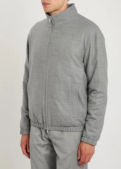 Lardini Stretch-wool Jacket In Grey